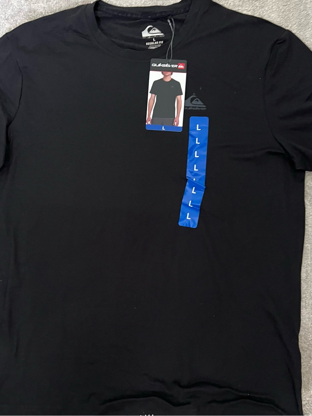 Quiksilver Men's Black Short Sleeve Crew Tee